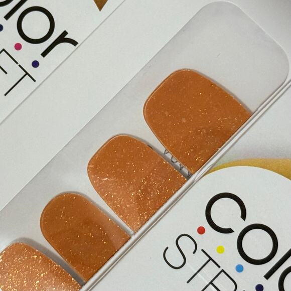 New Color Street “Golden Rule” Butterscotch with Golden Glitter Nail Strips - Picture 1 of 1